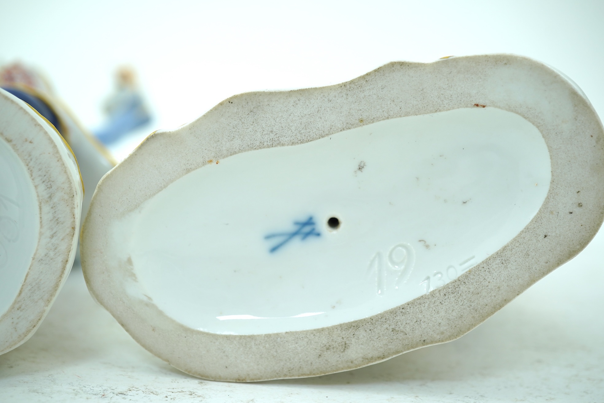 A Meissen group of apple pickers, 19th century